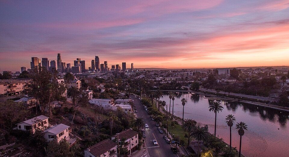 Echo Park Lake — view 1.