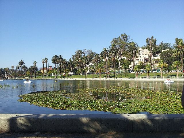 Echo Park Lake — view 2.